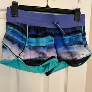 Ivivva purple blue girls swim shorts